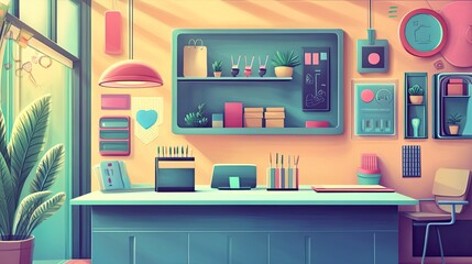 online marketplace flat design front view digital shop animation Complementary Color Scheme --ar 16:9 --v 6.1 Job ID: a57d4fd9-0850-4ceb-9a2d-c647b291694e