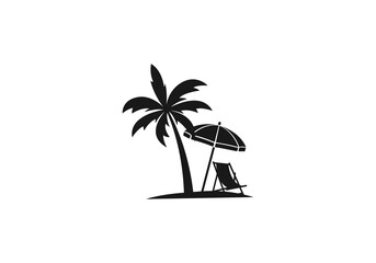 palm tree logo png template logo icon vector illustration