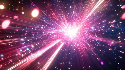 Fototapeta premium Cosmic Explosion: A Symphony of Light and Color