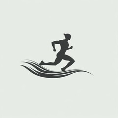 A silhouette of a runner in motion, symbolizing speed and athleticism.