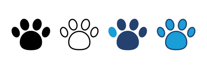 Paw icon vector. paw print icon vector. dog or cat paw © AAVAA