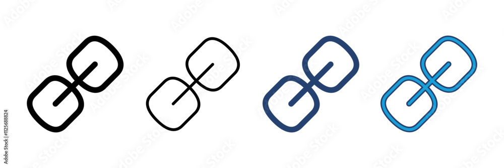 Aufkleber link icon vector. hyperlink chain symbol.