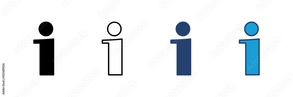 Poster info sign icon vector. about us icon vector. faq icon
