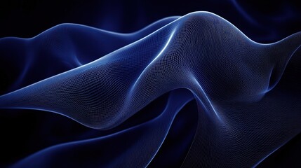 Obraz premium Abstract Dark Blue Design with Intersecting Diagonal Lines