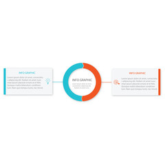 DEI organizational framework working infographic 2 points with circular flywheel cycle and arrow shapes for slide presentation vector