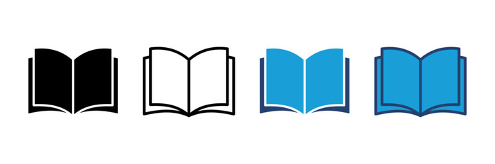 Book icon vector. open book icon vector. ebook icon