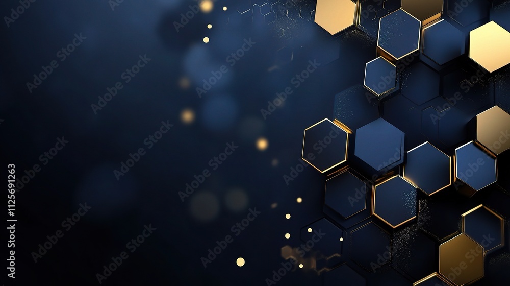 Poster modern geometric abstract hexagonal background design element
