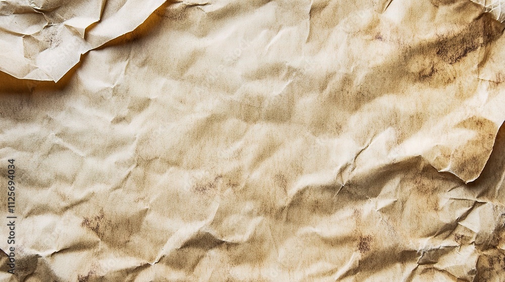 Poster crumpled paper background with light texture and rough appearance