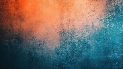 Vibrant Blue and Orange Gradient Background with Texture and Noise