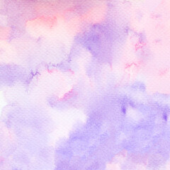 purple closeup abstract watercolor background with clouds