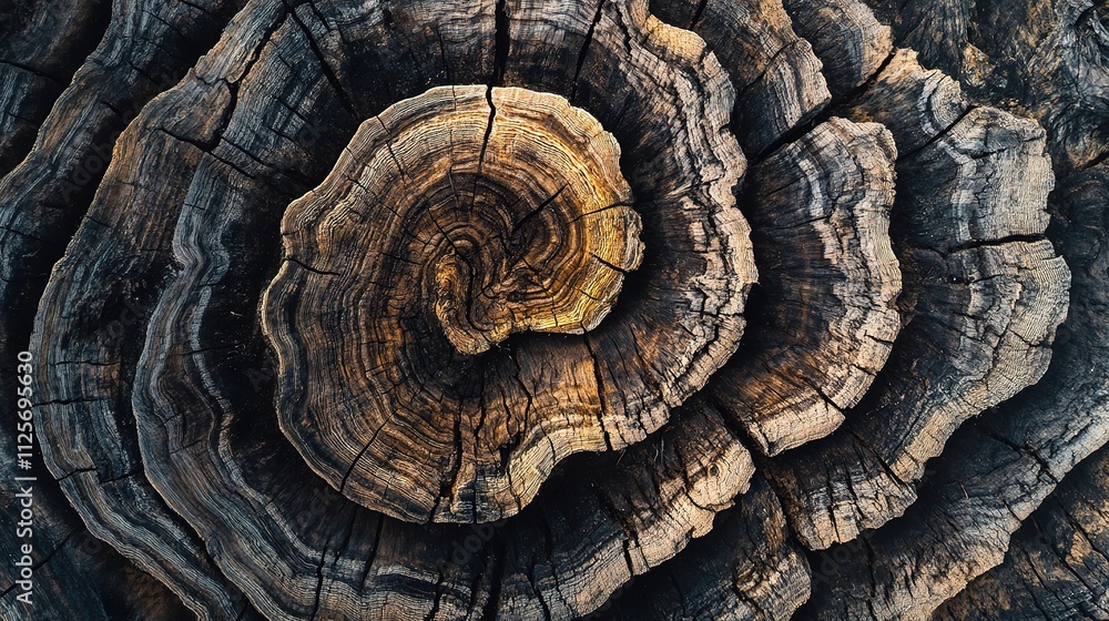 Poster natural wood texture background with intricate rings and patterns