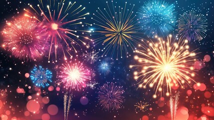 Illustration of fireworks. White background. æ‰“ã¡ä¸Šã’èŠ±ç«ã®ã‚¤ãƒ©ã‚¹ãƒˆã€‚ç™½èƒŒæ™¯ --ar 16:9 --v 6.1 Job ID: 0889db55-6a89-4991-8b47-ff3369801ab0