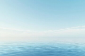 Obraz premium A serene ocean view under a clear blue sky, evoking calmness and tranquility.