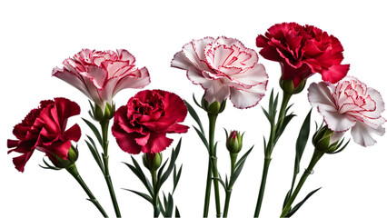 Obraz premium Gratitude, passion, beauty, and motherly love are the flower languages ​​of carnations.