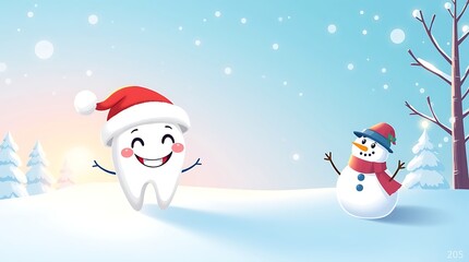 Dentistry 2025 greeting card concept.