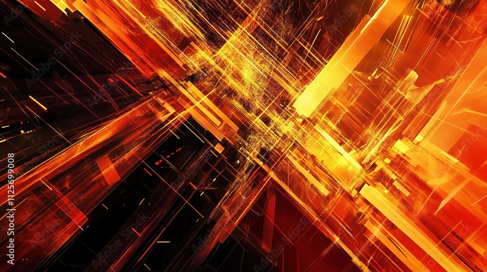 Poster abstract digital background with vibrant technology lines and patterns