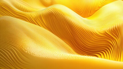 Vibrant Yellow Waves in Abstract Modern Vector Design Background
