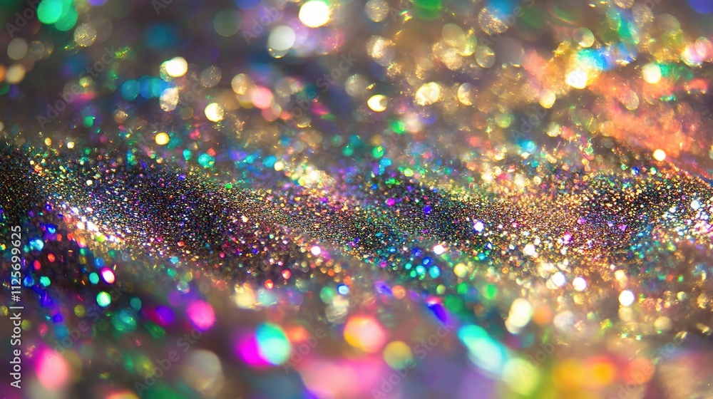 Poster shimmering holographic texture with fluid patterns and colors