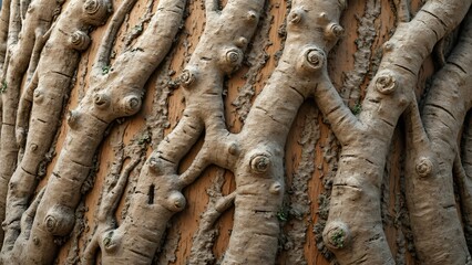 Naklejka premium Highly Detailed Tree Bark Texture, Nature's Intricate Design