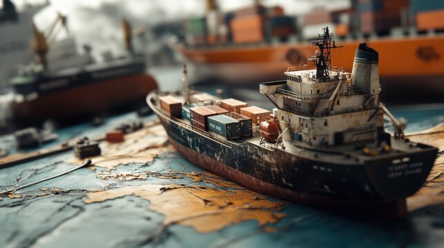 Shipping action with cargo ships port environment detailed close-up view of maritime activity for transport and industry insights