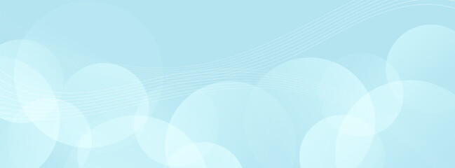 Modern Abstract white glowing geometric circle on blue light overlay background