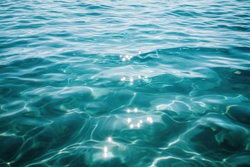 A serene view of shimmering turquoise water reflecting sunlight.