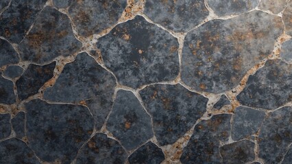 Deep Mottled Grey Granite Texture, Polished Stone Background