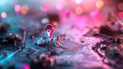 Digital mapping innovation showcasing geolocation technology abstract background graphic visualization futuristic concept