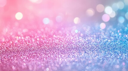A shimmering gradient background featuring pink and blue glitter.
