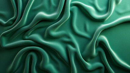 Obraz premium Luxurious Green Velvet Fabric Texture, Soft, Plush Drape