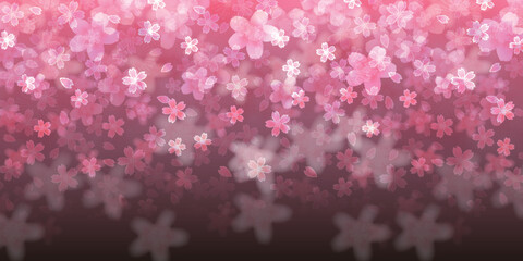 和柄　年賀状　桜　背景