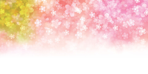 和柄　年賀状　桜　背景