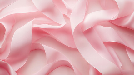 Fototapeta premium Delicate pink ribbons ideal for Valentine's Day decorations and gifts