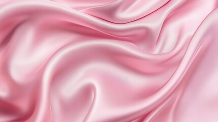Obraz premium A smooth, flowing pink satin fabric showcasing its luxurious texture and sheen.