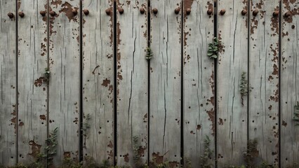 Weathered Grey Brown Wooden Fence Texture, Rustic, Aged Plank Background