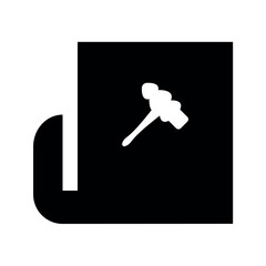 Construction law book icon.