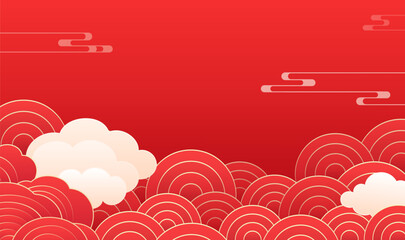 Chinese style red celebrating the New Year background moire and ripple