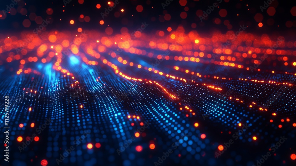 Aufkleber colorful abstract background of flowing lights with bokeh effect