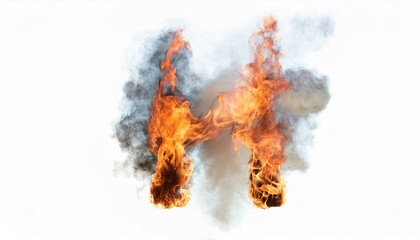 Generated imageSpace shuttle launch with smoke and flames, isolated on white background, high detail PNG transparent.