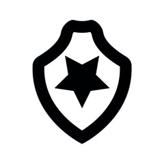 police badge shield icon.