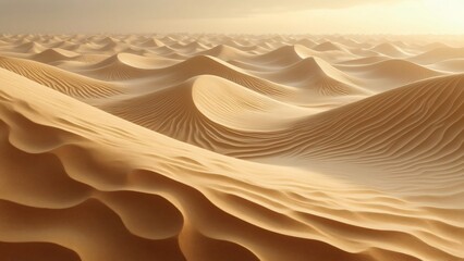 Golden Desert Dunes, Shifting Sands Landscape