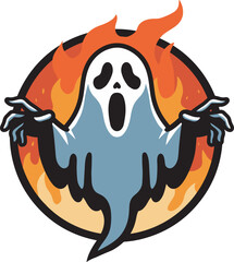 Simple ghost logo design art