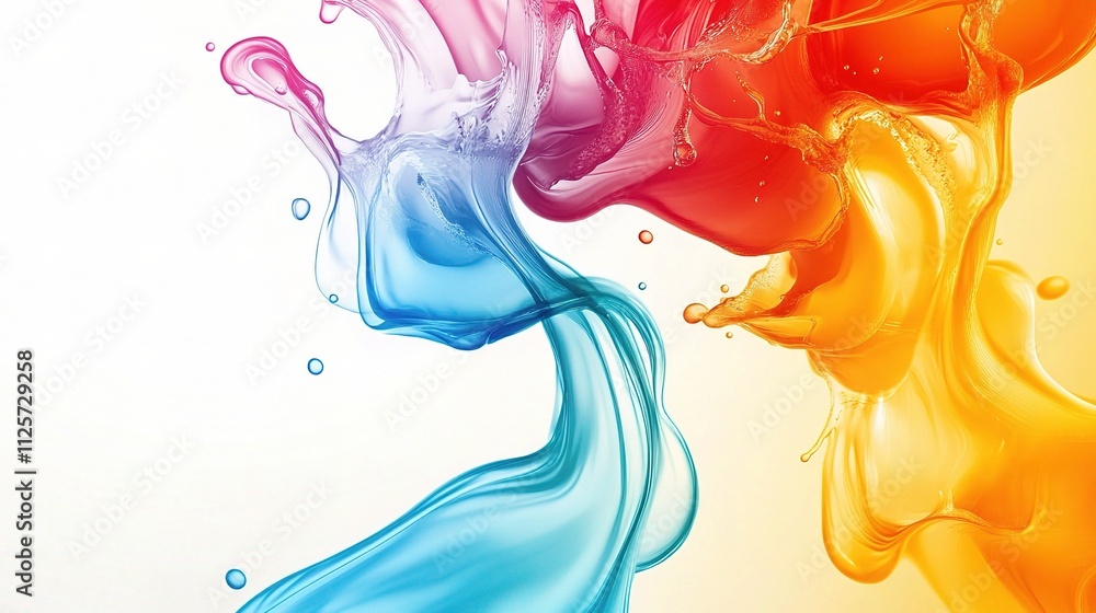Poster Dynamic Liquid Gradient Background in Vibrant Colors and Fluid Motion