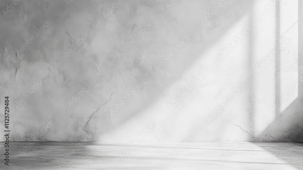 Aufkleber textured white plaster wall with soft light shadows creating a serene and minimalist background for 