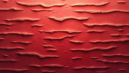 Detailed Birch Bark Texture, Cream to Black Hues on Red Background