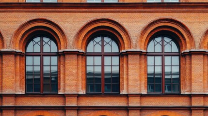 Brick building with arched windows representing stability and growth in commerce within the business and mortgage industry