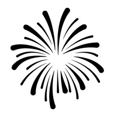 Fototapeta premium firework silhouette vector illustration