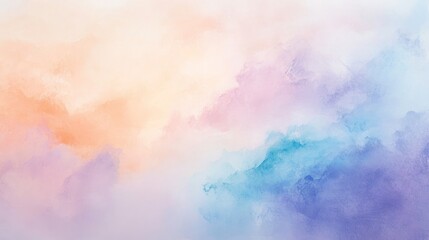 Fototapeta premium Abstract Pastel Cloud Watercolor Painting