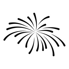 Fototapeta premium firework silhouette vector illustration