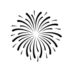 firework silhouette vector illustration